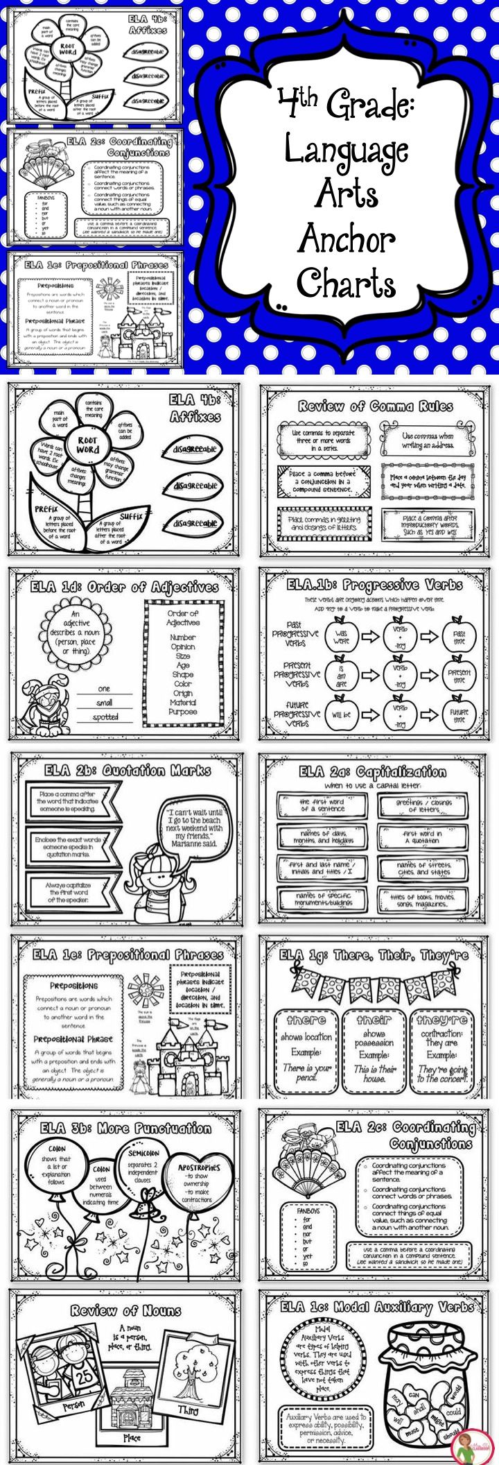 4th grade printable language arts games